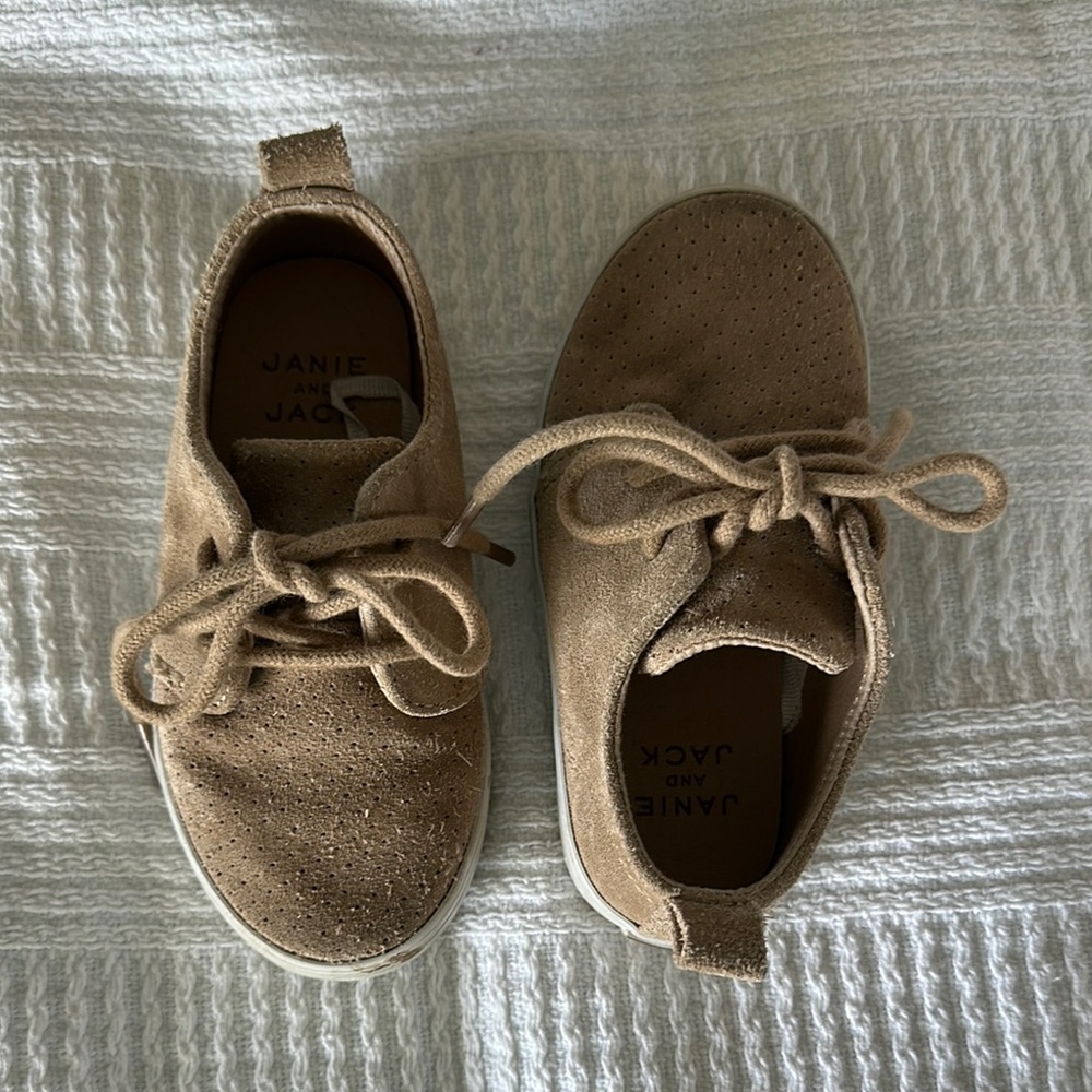 Janie and Jack Tan Sneakers Casual Low-Top